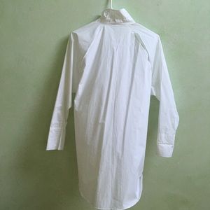 Pinkyotto Crisp White Button-down w Tunic Tail
